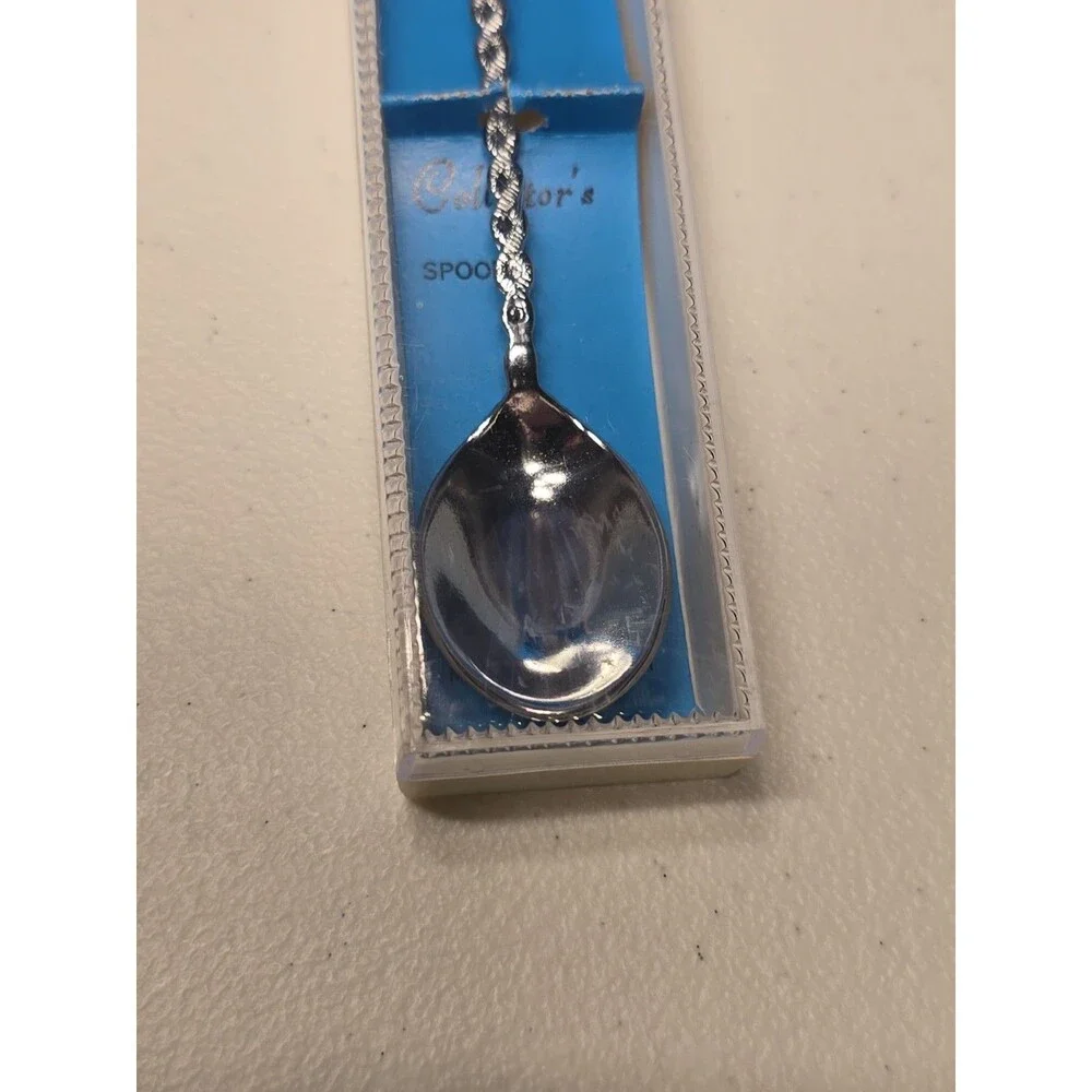 Vintage Texas Lone Star State Collectible Silver Tone Souvenir Spoon